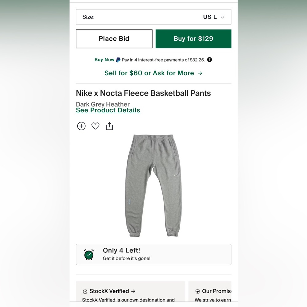 NWT Nike x NOCTA Basketball Sweatpants